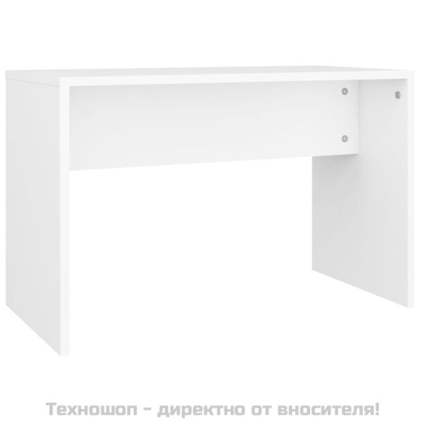 Табуретка за тоалетка бяла 70x35x45 см инженерно дърво