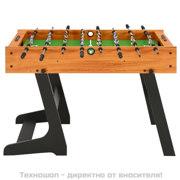 Сгъваема футболна маса, 121x61x80 см, светлокафява