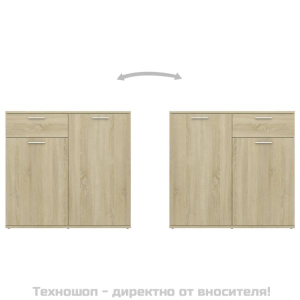 Бюфет, дъб сонома, 80x36x75 см, инженерно дърво