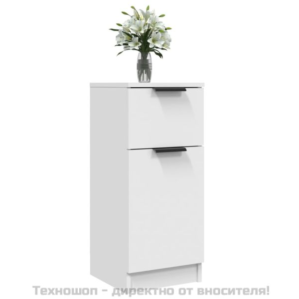 Сайдборди, 2 бр, бели, 30x30x70 см, инженерно дърво