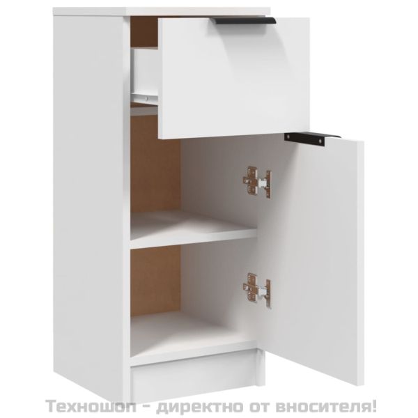 Сайдборди, 2 бр, бели, 30x30x70 см, инженерно дърво