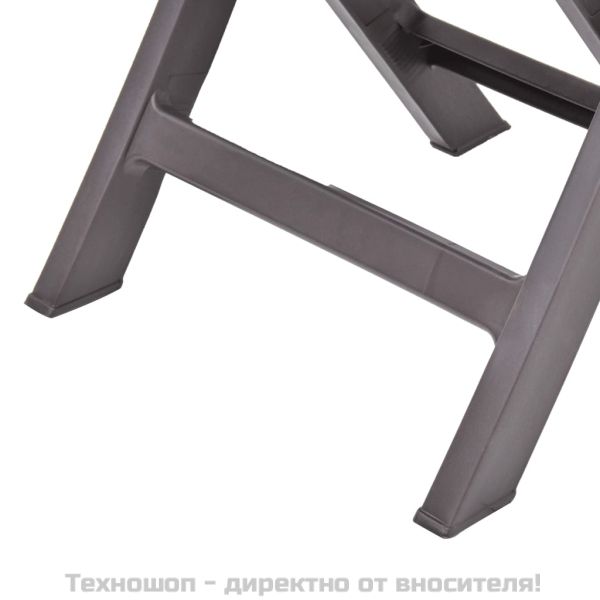 Сгъваеми градински столове, 2 бр, пластмаса, мока