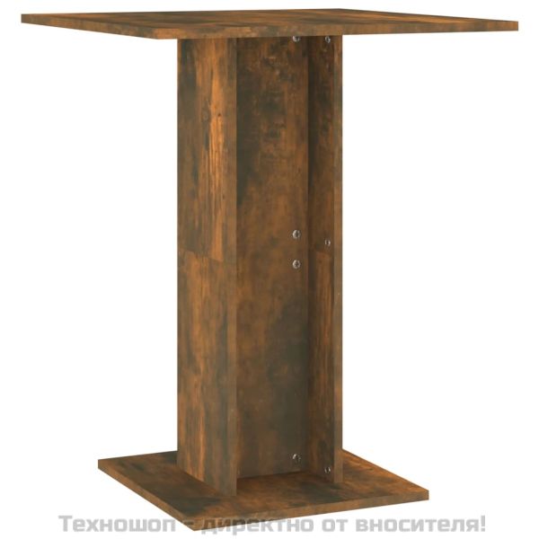 Бистро маса, опушен дъб, 60x60x75 см, инженерно дърво