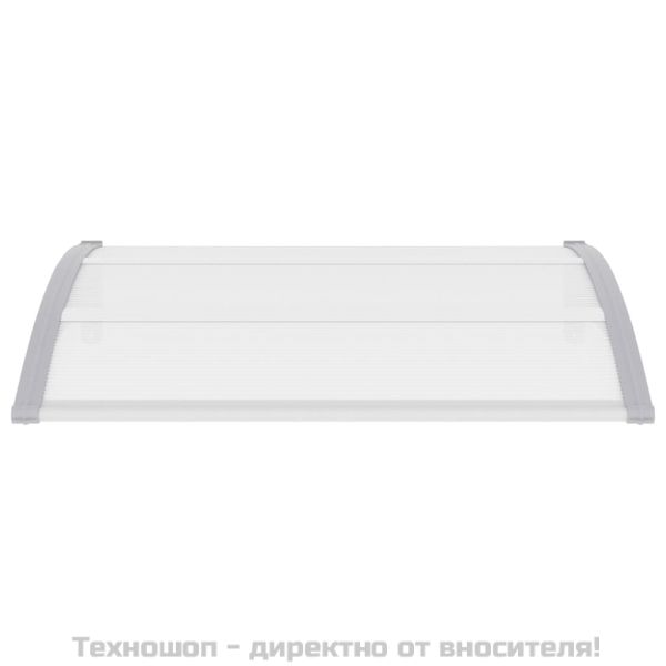 Навес за врата сив 120x100 см PC