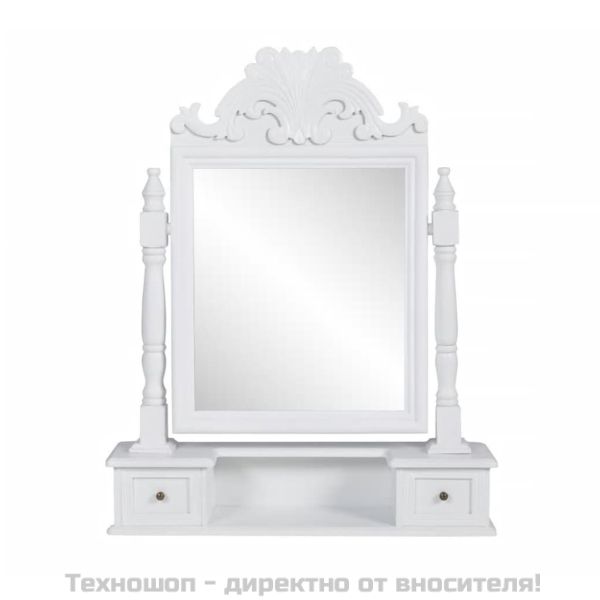 Тоалетка с регулируемо правоъгълно огледало, МДФ