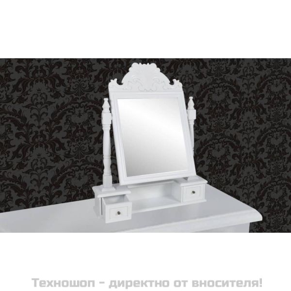 Тоалетка с регулируемо правоъгълно огледало, МДФ