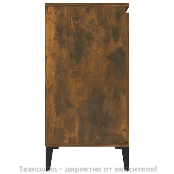 Сайдборд, опушен дъб, 102x35x70 см, инженерно дърво