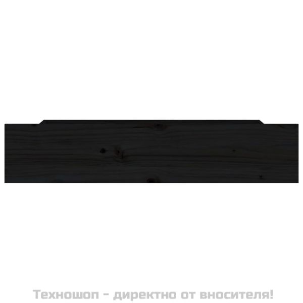 Чекмеджета за легло, 4 бр,Черен, бор масив