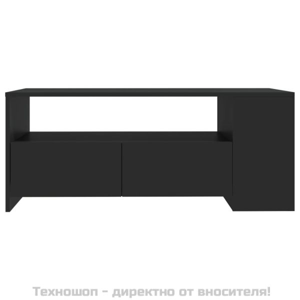 Кафе маса, черна, 102x55x42 см, инженерно дърво