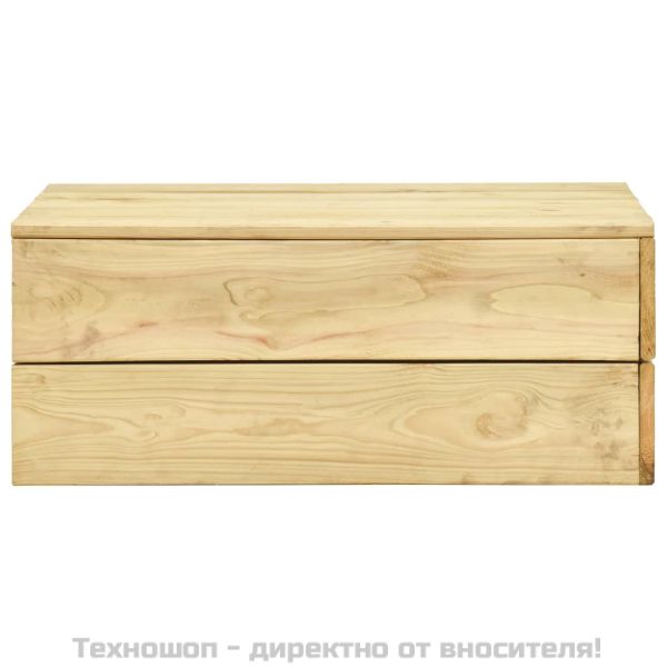 Градинска маса 75x75x31 см импрегнирана борова дървесина
