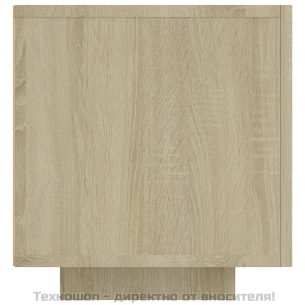 ТВ шкаф с LED осветление, дъб сонома, 160x35x40 см