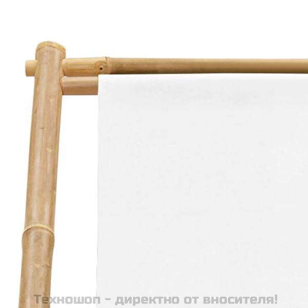 Стол-шезлонг, бамбук и платно