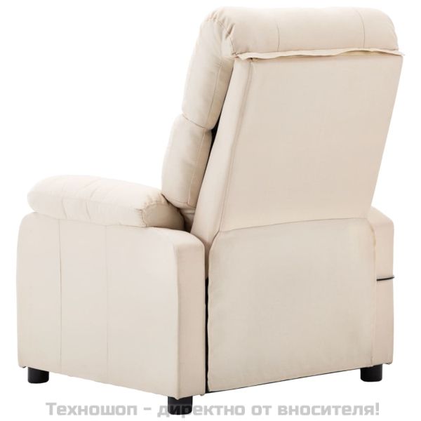 Масажен стол, кремав, текстил