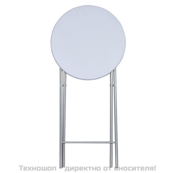 Комплект бар маси с МДФ плот, 4 броя, бял