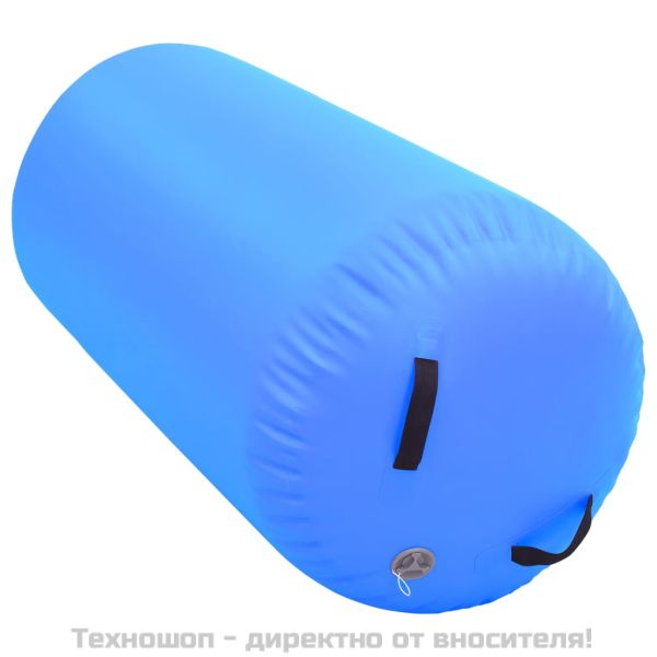 Надуваем гимнастически цилиндър с помпа 120x90 см PVC син