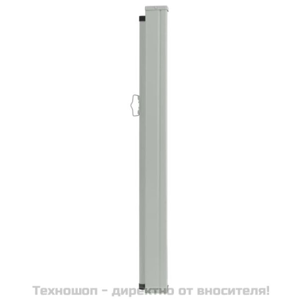 Прибираща се странична тента, 140x514 см, черна