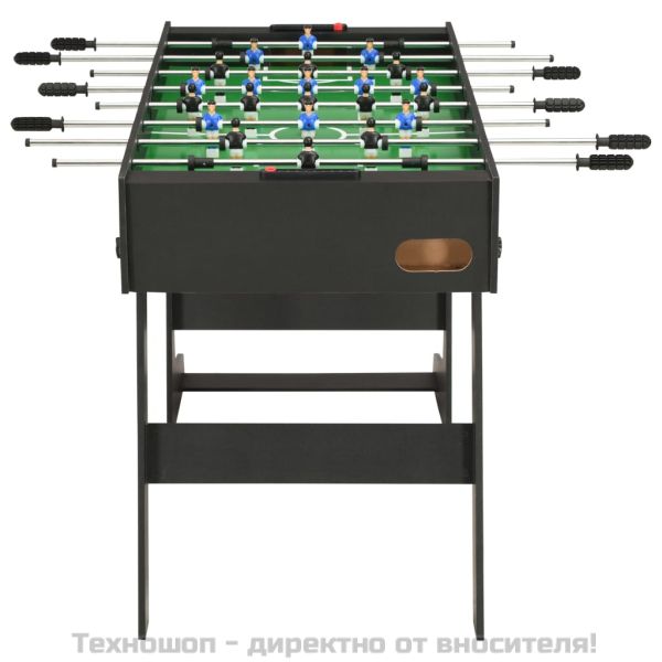 Сгъваема футболна маса, 121x61x80 см, черна