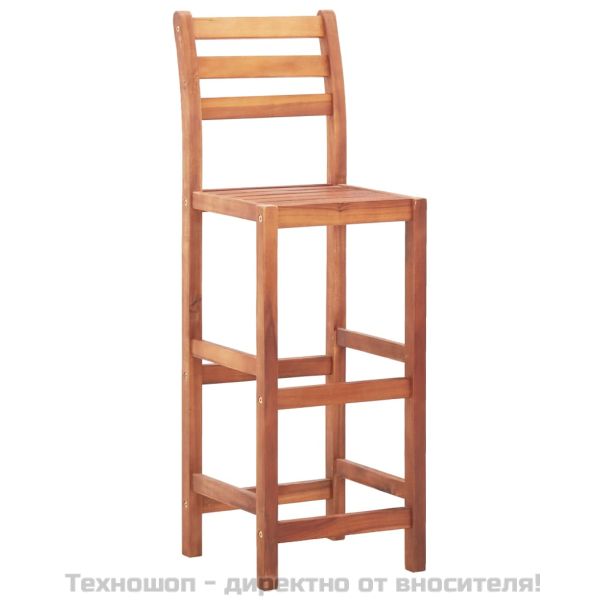 Бар столове, 2 бр, акациево дърво масив