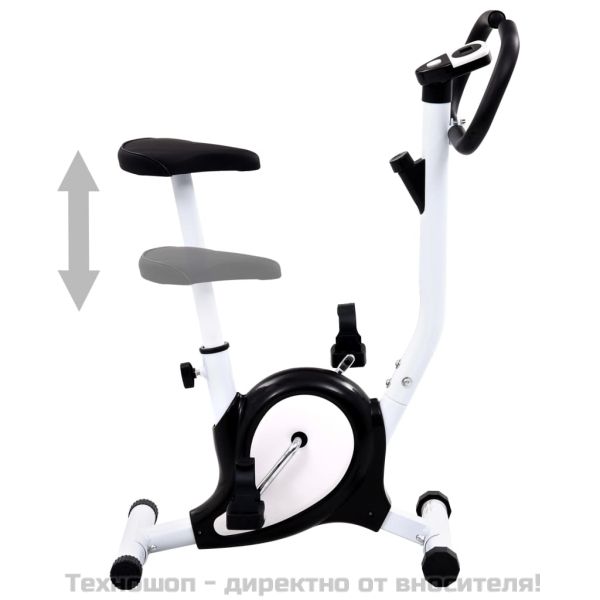 Велоергометър с ремъчно задвижване, черен