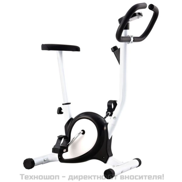 Велоергометър с ремъчно задвижване, черен