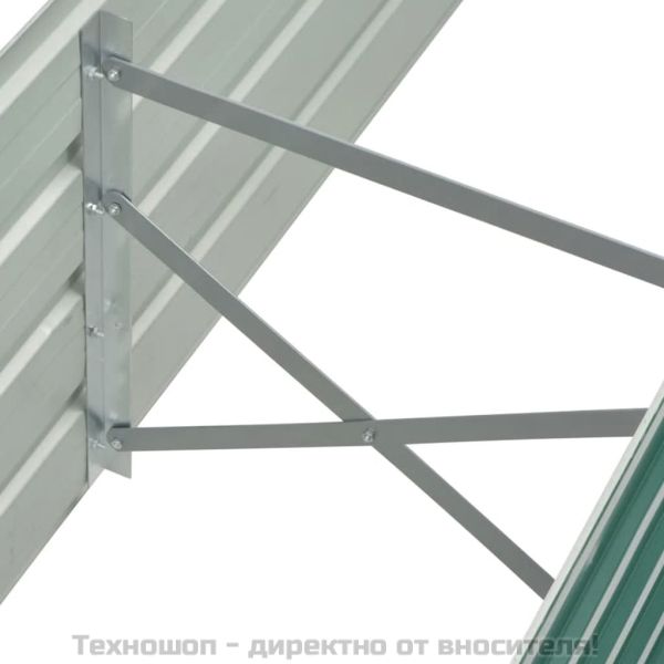 Градинска висока леха поцинкована стомана 160x40x45 см зелена