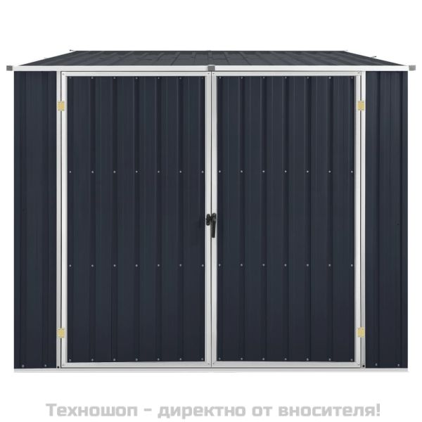 Градинска барака, антрацит, 195x198x159 см, поцинкована стомана
