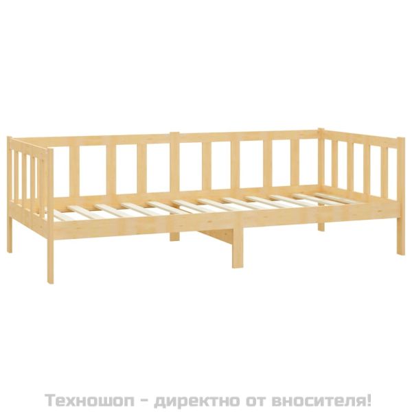 Дневно легло, борово дърво масив, 90x200 см