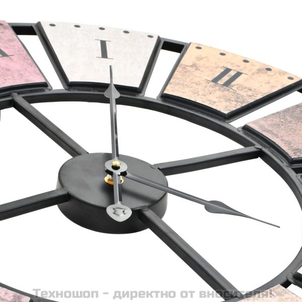 Винтидж стенен кварцов часовник, 60 см, XXL