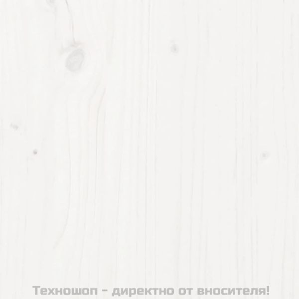 Висок шкаф, бял, 37x34x110 см, борово дърво масив