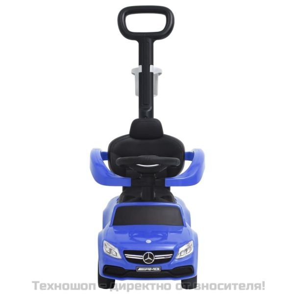 Количка за бутане и яздене Mercedes Benz C63 синя