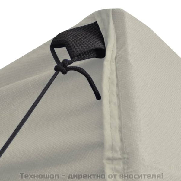 Сгъваема парти шатра с 4 странични стени 2x2 м стомана кремава