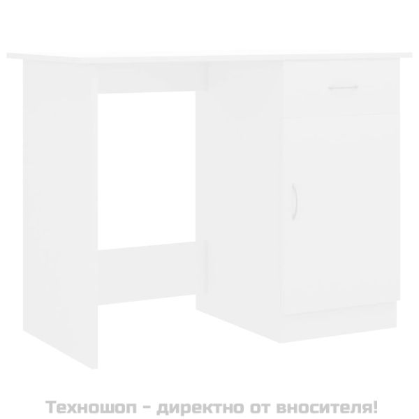 Бюро, бяло, 100x50x76 см, инженерно дърво