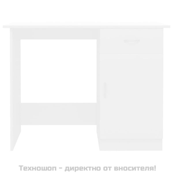 Бюро, бяло, 100x50x76 см, инженерно дърво