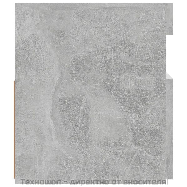 ТВ шкаф с LED осветление, бетонно сив, 120x35x40 см