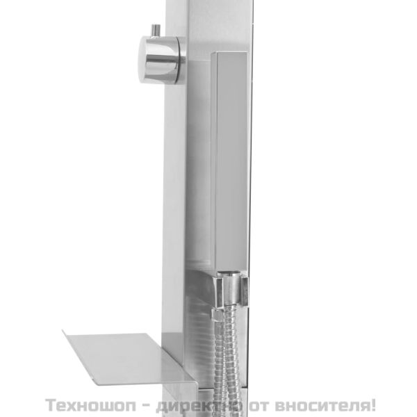 Градински душ, неръждаема стомана, прав