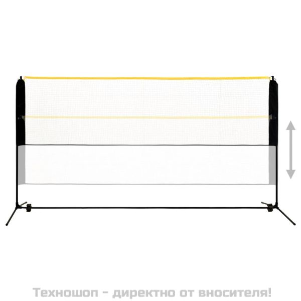 Регулируема мрежа за бадминтон, 300x103x94-158 см, метал