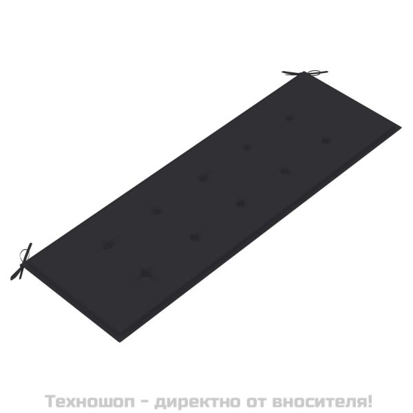 Възглавница за градинска пейка антрацит 150x50x3см оксфорд плат