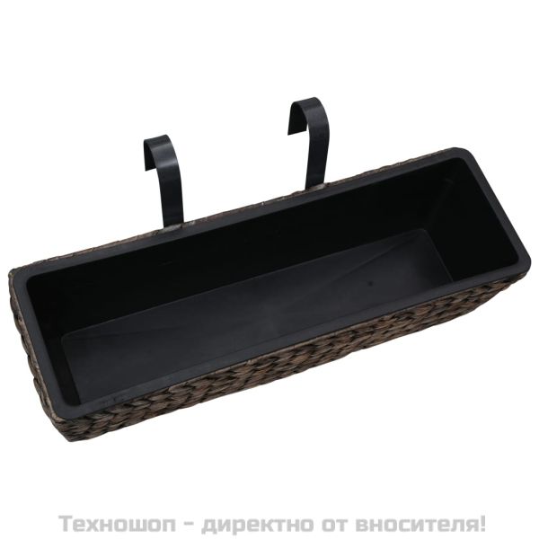 Кашпи, 2 бр, воден хиацинт, кафяв