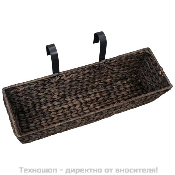 Кашпи, 2 бр, воден хиацинт, кафяв