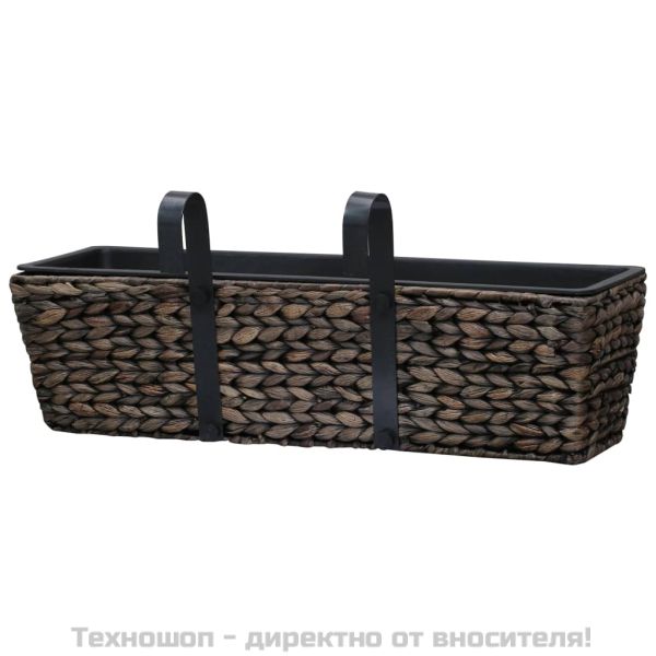 Кашпи, 2 бр, воден хиацинт, кафяв