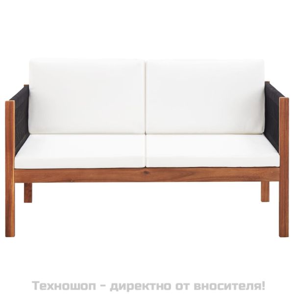 Градински диван, 2-двуместен, акациево дърво масив