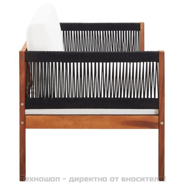 Градински диван, 2-двуместен, акациево дърво масив