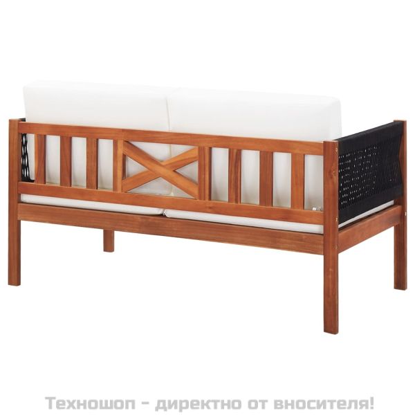 Градински диван, 2-двуместен, акациево дърво масив