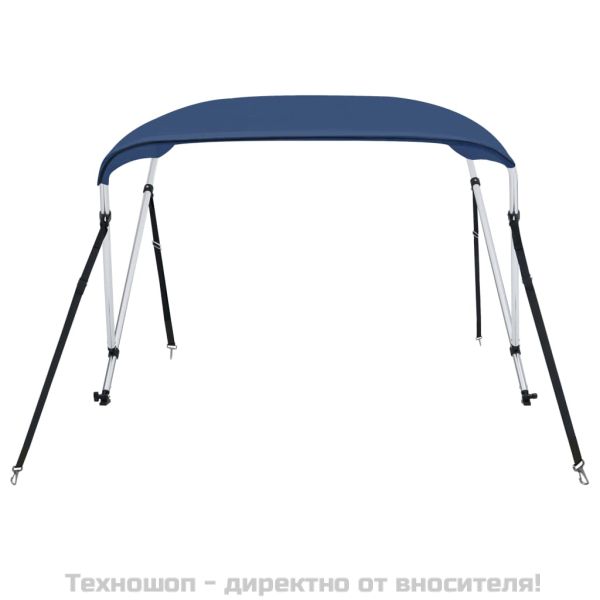Тента за лодка, 2 дъги, нейви синя, 180x130x110 см