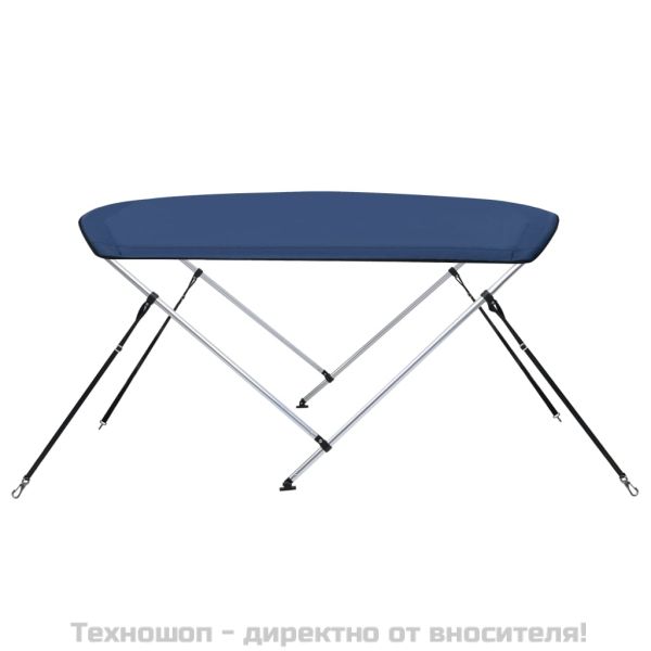 Тента за лодка, 2 дъги, нейви синя, 180x130x110 см