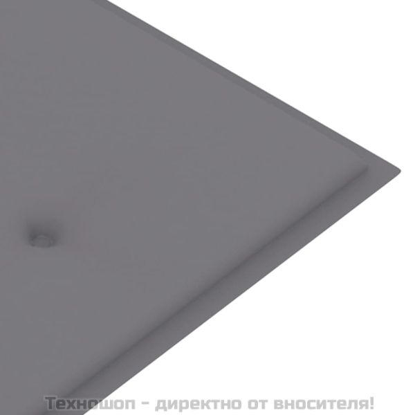 Възглавница за градинска пейка сива 150x50x4 см оксфорд плат