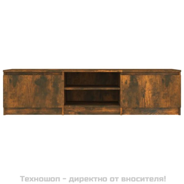 ТВ шкаф, опушен дъб, 140x40x35,5 см, инженерно дърво