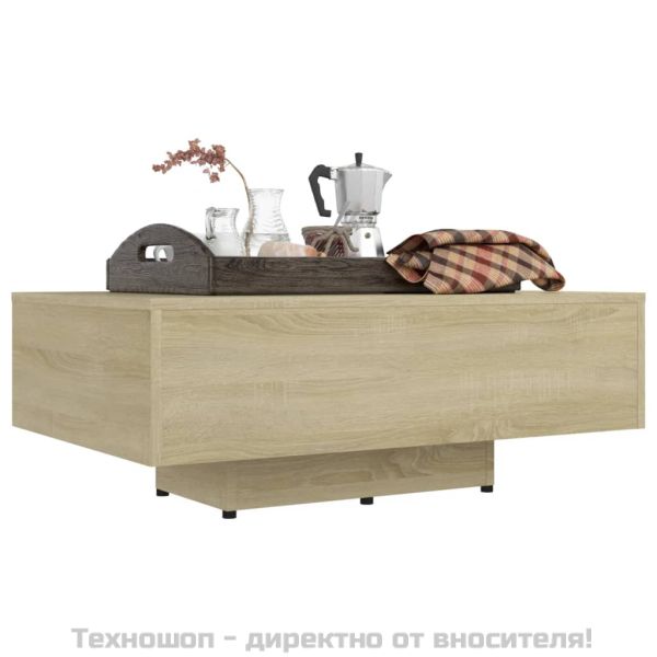Маса за кафе, дъб сонома, 85x55x31 см, инженерно дърво