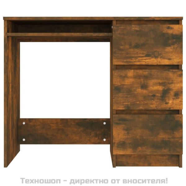 Бюро, опушен дъб, 90x45x76 см, инженерно дърво
