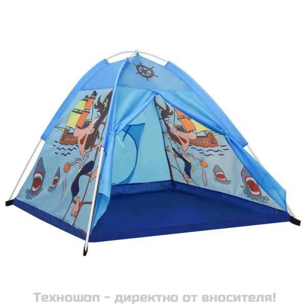 Детска палатка за игра, синя, 120x120x90 см
